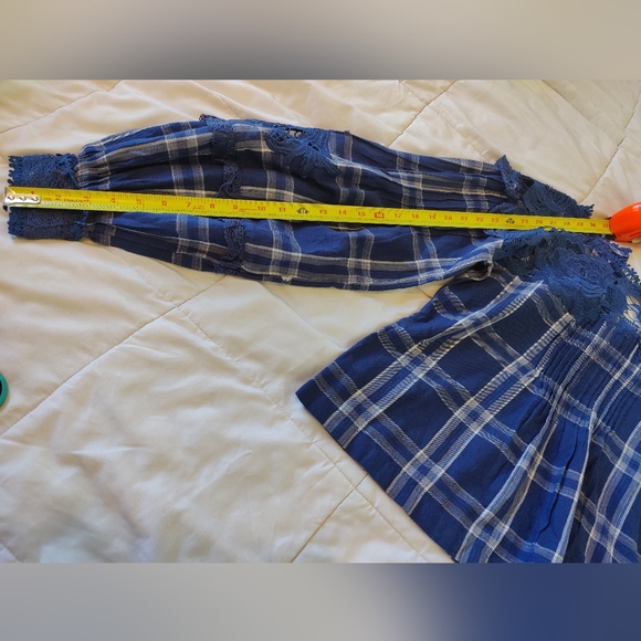 Free People darling Diana blur and whote pace top in Navy (XS) 💙❤️ - Picture 15 of 17